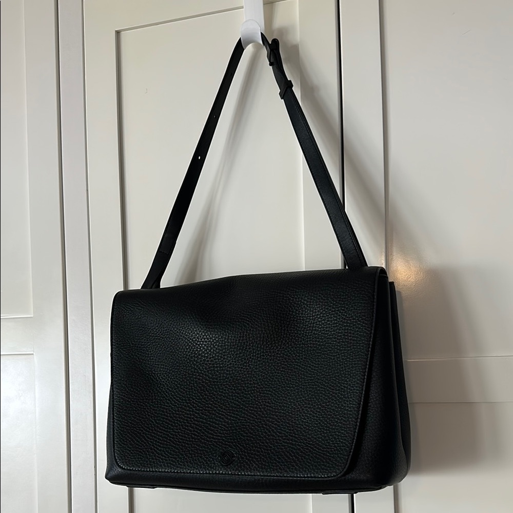 Dagne Dover Simone satchel Black Leather bag super roomy